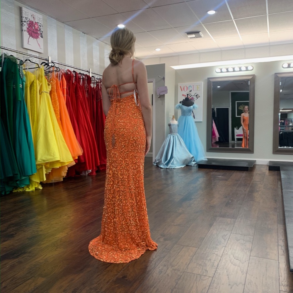 Rachel Allan Orange Size 4 Prom Dress